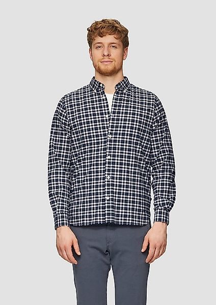 s.Oliver Langarmhemd Hemd Regular Fit: Kariertes Hemd mit Button-Down-Krage günstig online kaufen
