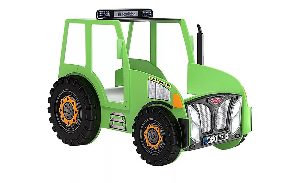 Autobett  Traktor ¦ grün ¦ Maße (cm): B: 111 H: 155,8 T: 204 Kindermöbel > günstig online kaufen