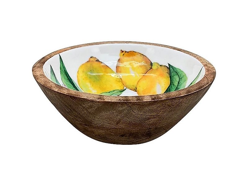 Exner GmbH Garten- & Wohnaccessoires Dekoschale Schale aus Holz mit Zitrone günstig online kaufen