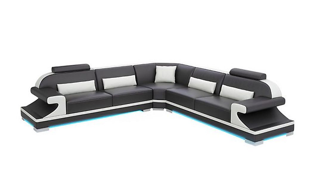 Xlmoebel Ecksofa Modernes Ledersofa mit USB-Anschluss in Eckform für das Wo günstig online kaufen