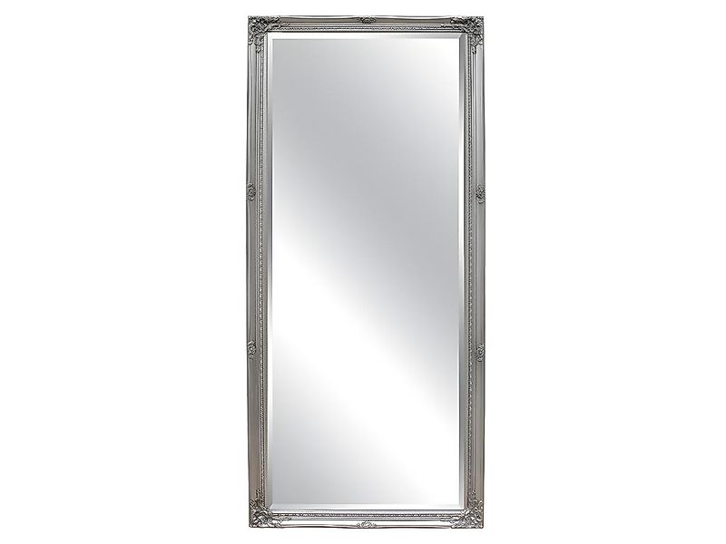 Großer Spiegel mit Stuck ELVIRE - Eukalyptusholz - 80x190 cm - Silberfarben günstig online kaufen