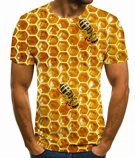 Tinisu T-Shirt 3D-Druck T-Shirt (Unisex/rundhals) - Essen & Natur: Bienen + günstig online kaufen