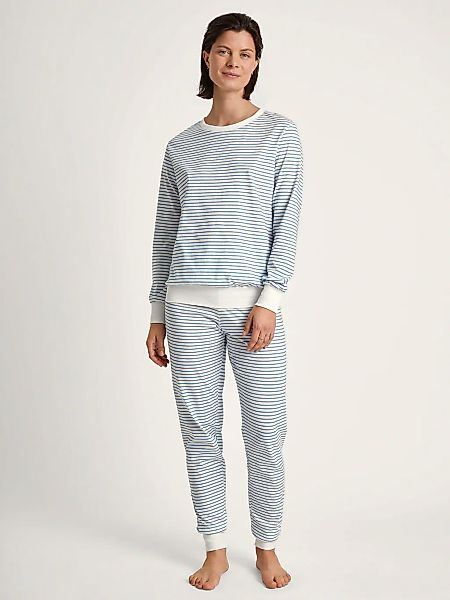 CALIDA Schlafanzug "Cotton Stripes", 2 Stk. Langarm, Rundhals-Ausschnitt, l günstig online kaufen
