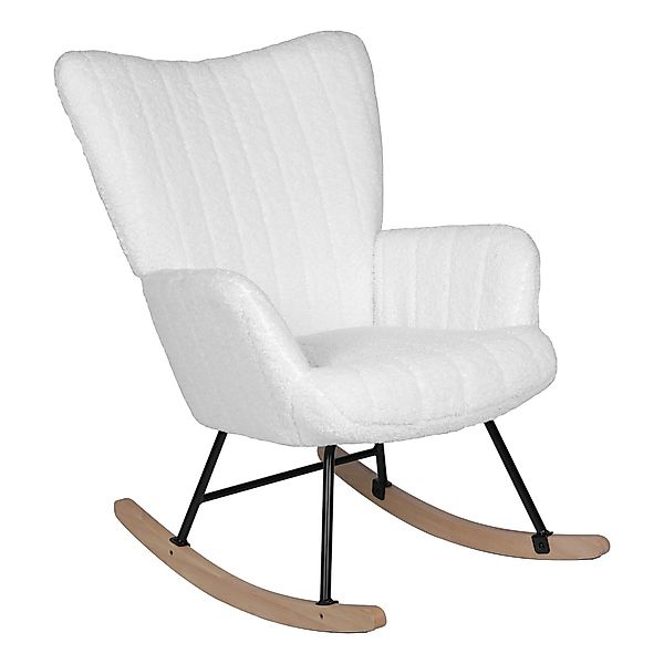 REDOM Schaukelstuhl Swingsessel mit Holzsockel (Schaukelsessel, günstig online kaufen