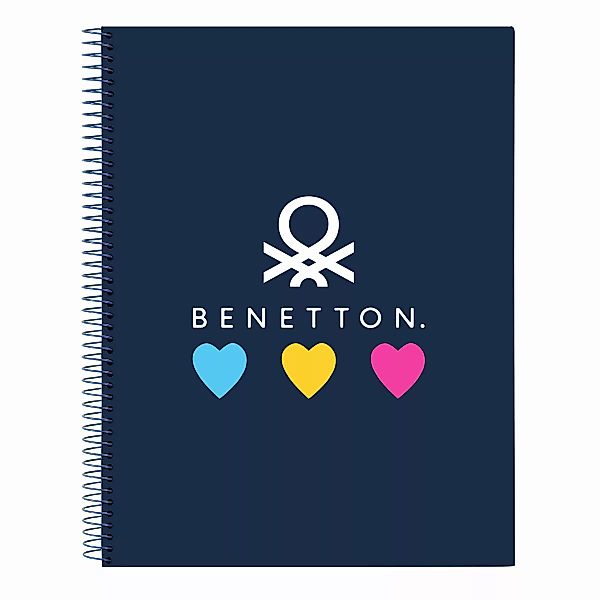 Notizbuch  Benetton Love Marineblau A4 (120 Bettlaken) günstig online kaufen