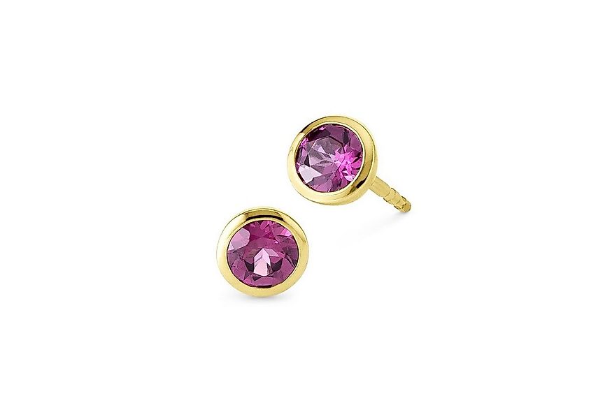 Orolino Paar Ohrstecker Gold 585 mit 2x Pink Rhodolith günstig online kaufen