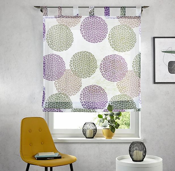 my home Raffrollo "Belem" mit Schlaufen Transparent, Voile, Polyester günstig online kaufen