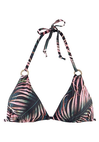 LASCANA Triangel-Bikini-Top "Reese", mit goldfarbenen Zierringen günstig online kaufen