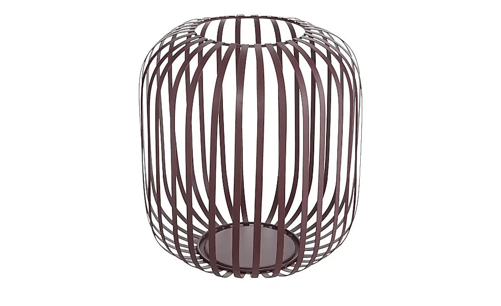 HOME STORY Windlicht   ¦ lila/violett ¦ Metall ¦ Maße (cm): H: 26  Ø: 23.5 günstig online kaufen