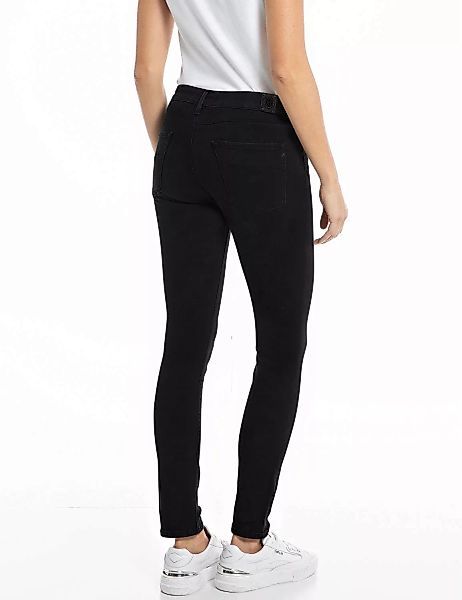 Replay Damen Jeans New Luz - Skinny Fit - Weiß - White Denim günstig online kaufen
