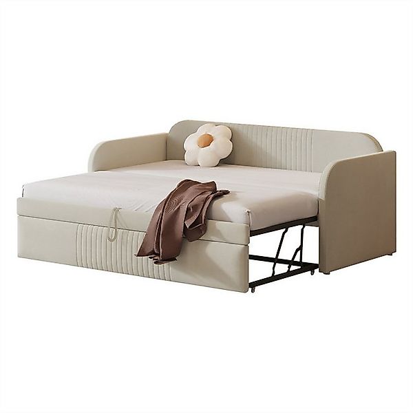 autolock Schlafsofa Polsterbett,Ausziehbares Schlafsofa 90/180*190cm,mit La günstig online kaufen