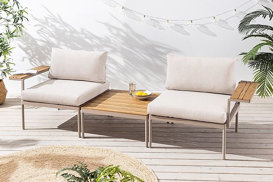 riess-ambiente Sitzgruppe MOBILE MODULAR 240cm champagner greige – inkl Ban günstig online kaufen