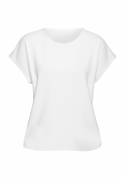 Vivance Kurzarmshirt "aus bügelfreier Strukturqualität" mit Viskose günstig online kaufen