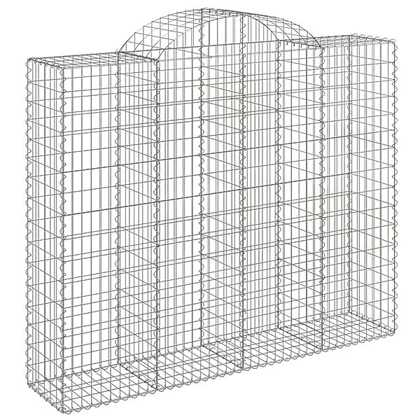 vidaXL Gabionen mit Hochbogen 9 Stk 200x50x160/180cm Eisen 1669131 günstig online kaufen