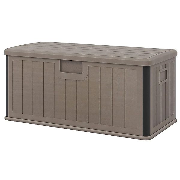 Costway Gartenbox 378 L Wasserdicht mit Abschließbarem Deckel Braun günstig online kaufen