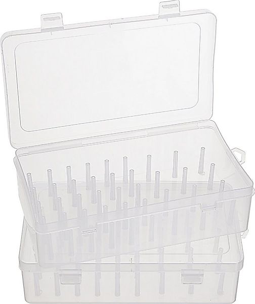 VBS Aufbewahrungsbox Nähgarnbox, für 42 Spulen 23 cm x 13,5 cm x 6,3 cm 2er günstig online kaufen