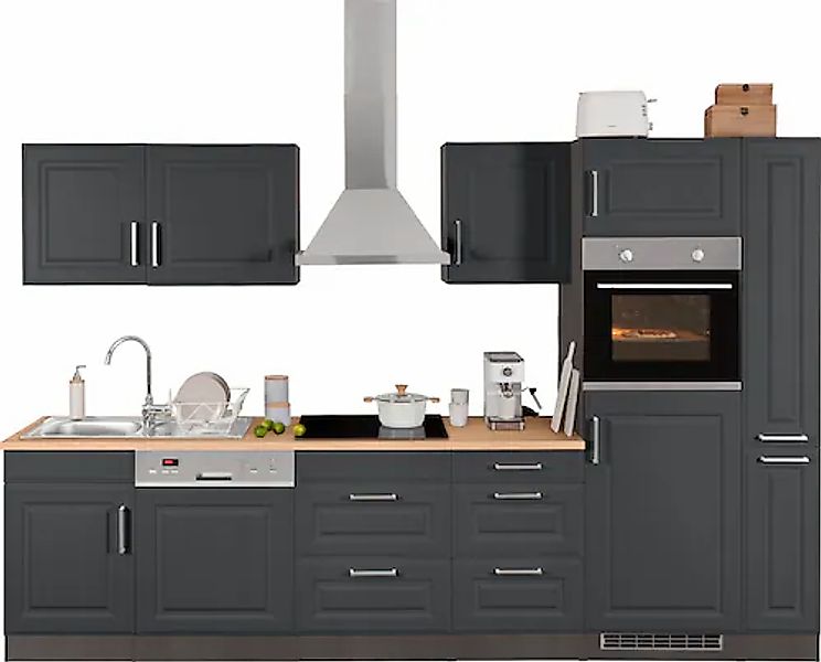 HELD MÖBEL Küchenzeile »Stockholm«, Breite 310 cm, mit hochwertigen MDF Fro günstig online kaufen