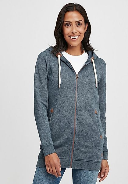 OXMO Kapuzensweatjacke OXVicky Sweatshirtjacke lang geschnitten günstig online kaufen