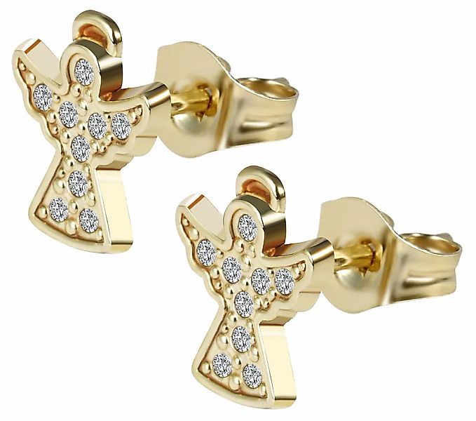 Adelia´s Paar Ohrhänger "Damen Ohrringe – Ohrstecker aus 333 Gold mit Zirko günstig online kaufen