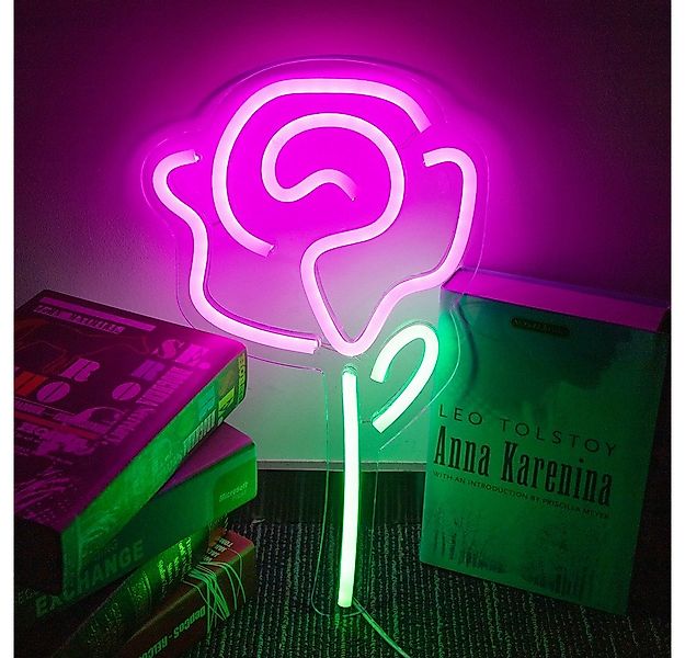 Rosnek LED Dekolicht Neon Lampe,Rose Ananas OPEN Good Vibes,Schlafzimmer Na günstig online kaufen