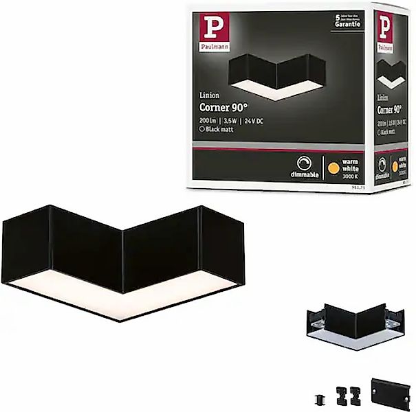 Paulmann Schienensystem-Leuchten »Linion Lichtkanal 90 ° 2000lm/m 3000K«, ( günstig online kaufen