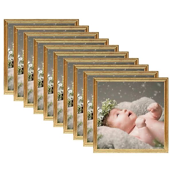 Bilderrahmen Collage 10 Stk. Für Wand Tisch Golden 20x20 Cm Mdf günstig online kaufen