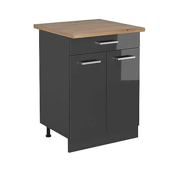 Vicco Unterschrank R-Line, Anthrazit Hochglanz/Anthrazit, 60 günstig online kaufen
