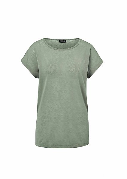 GOLDNER Kurzarmshirt "Kurzgröße Shirt in Leinenoptik" U-Boot-Ausschnitt günstig online kaufen