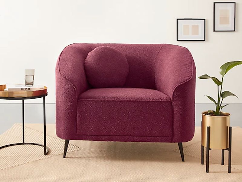 Leonique Sessel "Ashly", in 3 Bezugsvarianten, Bouclé, Samtoptik und Strukt günstig online kaufen