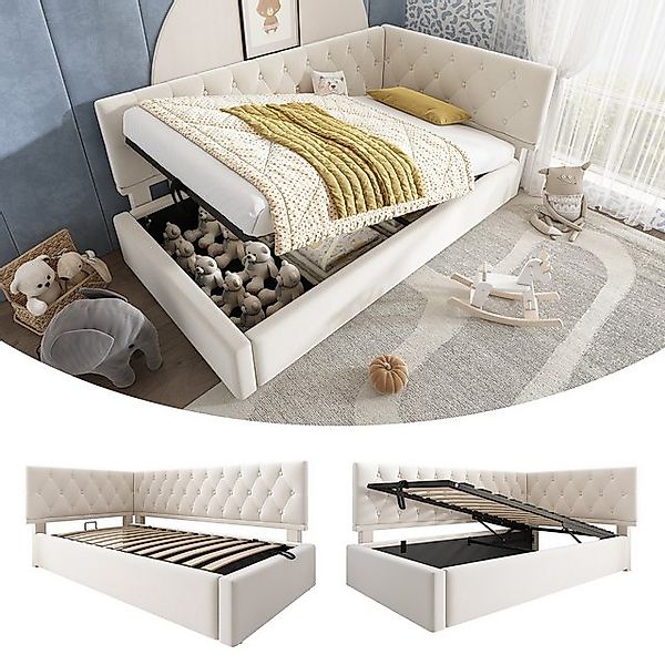 STILVORA Polsterbett 90x200 mit Matratze,schlafsofa mit bettkasten,Tagesbet günstig online kaufen