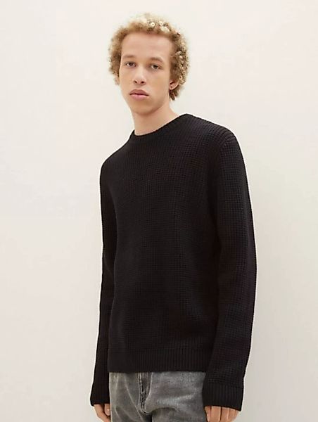 TOM TAILOR Denim Strickpullover Sweatshirt mit Struktur günstig online kaufen