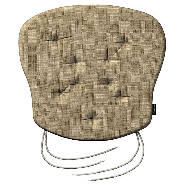Stuhlkissen Peter mit Bindeschnur, dunkelbeige, 41x 38 x 3,5 cm, Living II günstig online kaufen