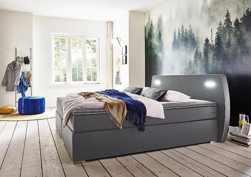 ATLANTIC home collection Boxspringbett REX LED, inklusive LED-Beleuchtung u günstig online kaufen