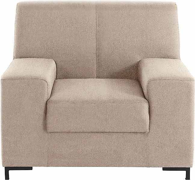 DOMO collection Sessel »Ledas kubisch und komfortabel, flache Armlehnen, el günstig online kaufen
