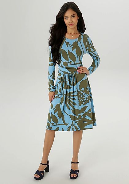 Aniston SELECTED Jerseykleid, mit gerafften Taillenbund - NEUE KOLLEKTION günstig online kaufen