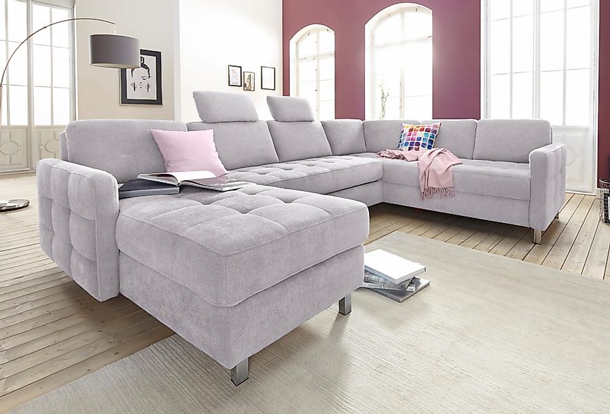 sit&more Wohnlandschaft Pablo U-Form, wahlweise mit Bettfunktion und Bettka günstig online kaufen