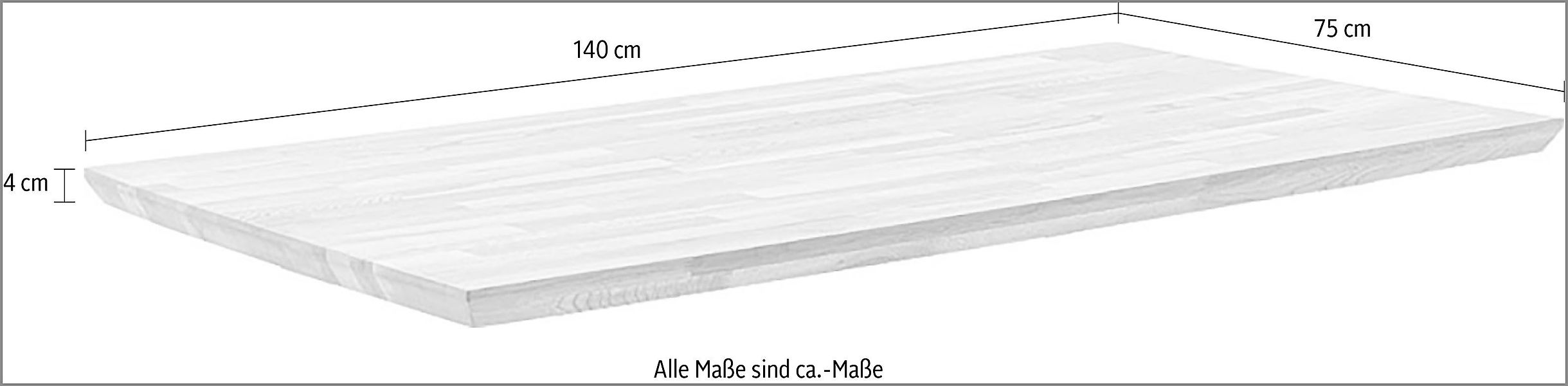 MCA living Esstischplatte Zeballos Tischplatte (1 günstig online kaufen