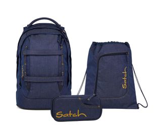 Satch Schulranzen Schulrucksack-Set PACK Denim Blue günstig online kaufen
