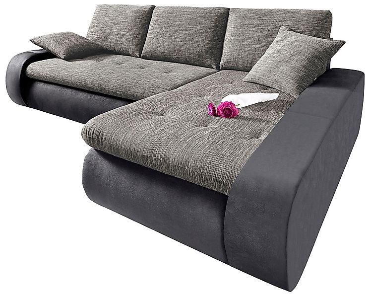 TRENDMANUFAKTUR Ecksofa "Indie, modern und bequem, Materialmix, L-Form", wa günstig online kaufen