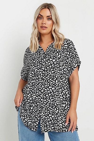 Stil Diva Businesshemd Plus Size Loose Fit Gemustertes Hemd günstig online kaufen