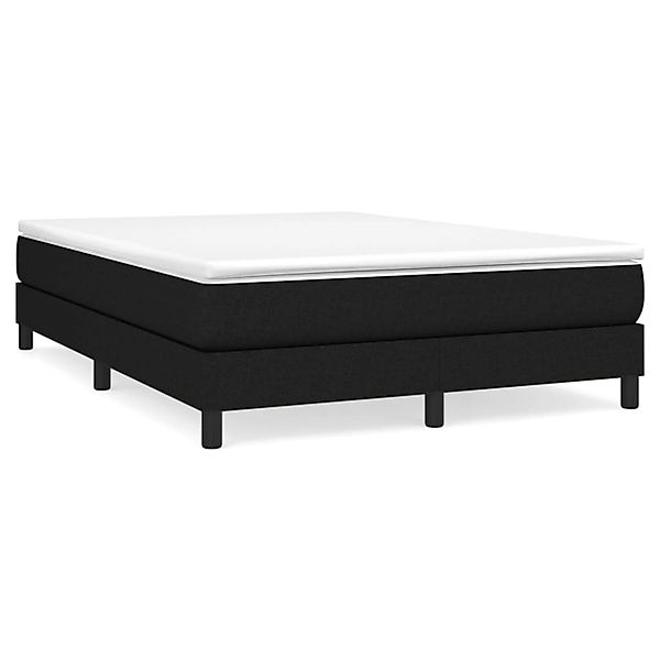 vidaXL Boxspringbett Schwarz 140x190 cm Stoff1347627 günstig online kaufen