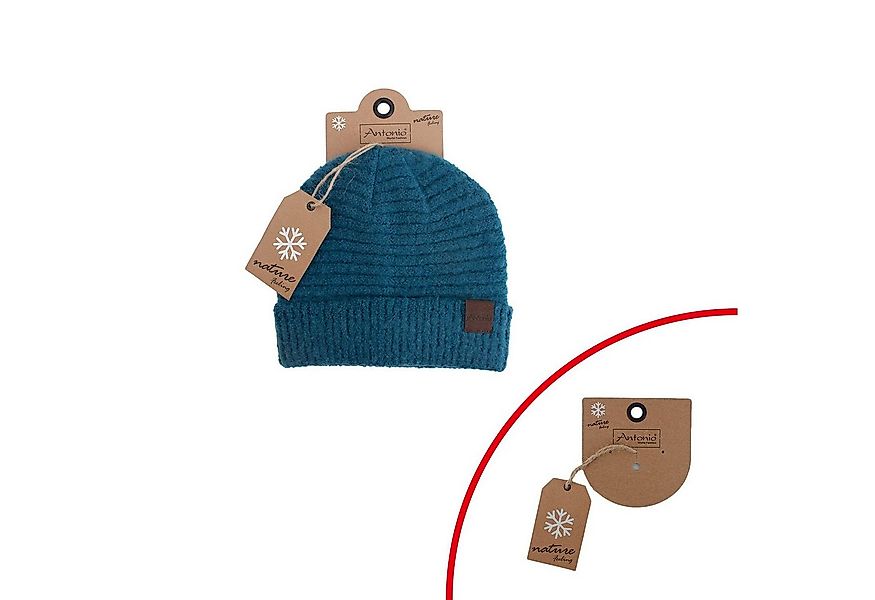 Antonio Strickmütze Antonio Damen Strick Mütze Bouclé Beanie petrol (1-St) günstig online kaufen
