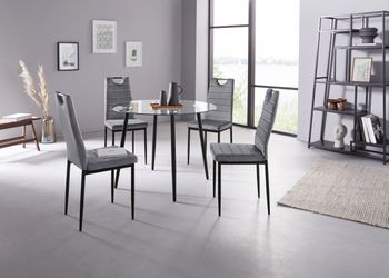 INOSIGN Essgruppe, (Set, 5-tlg), runder Glastisch, günstig online kaufen