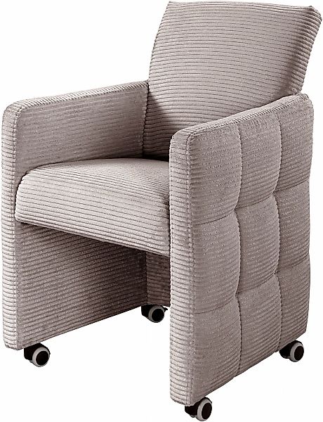 exxpo - sofa fashion Esszimmersessel "Barista, Loungesessel auf Rollen mit günstig online kaufen