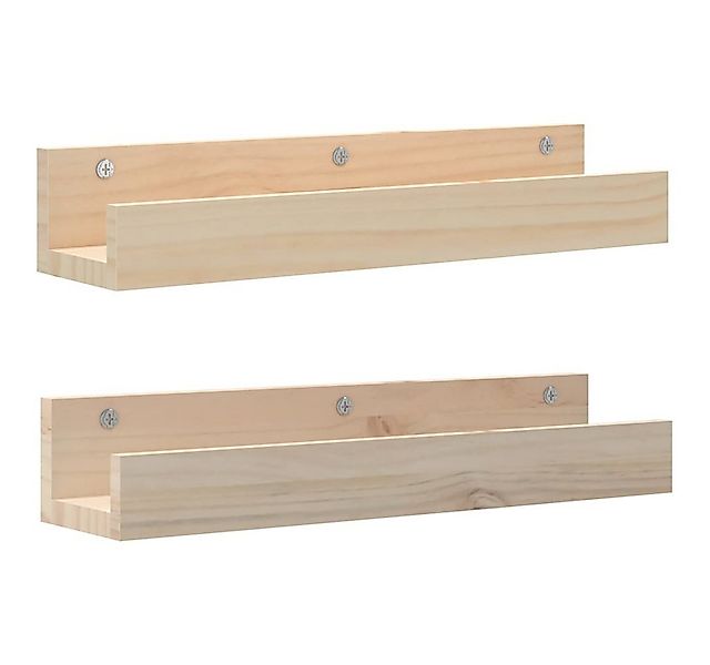 vidaXL Regal Wandregale 2 Stk. 50x12x9 cm Massivholz Kiefer, 1-tlg. günstig online kaufen