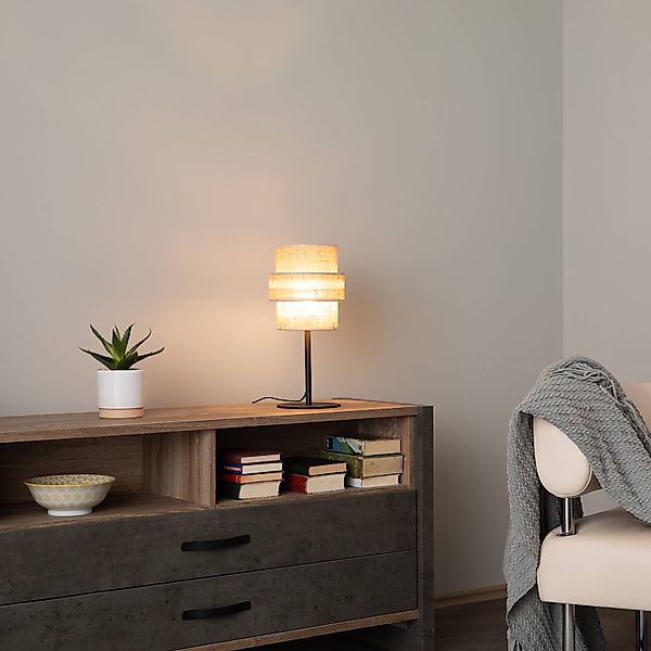 Tischleuchte   ¦ beige ¦ Maße (cm): H: 38  Ø: 20 Lampen & Leuchten > Tischl günstig online kaufen
