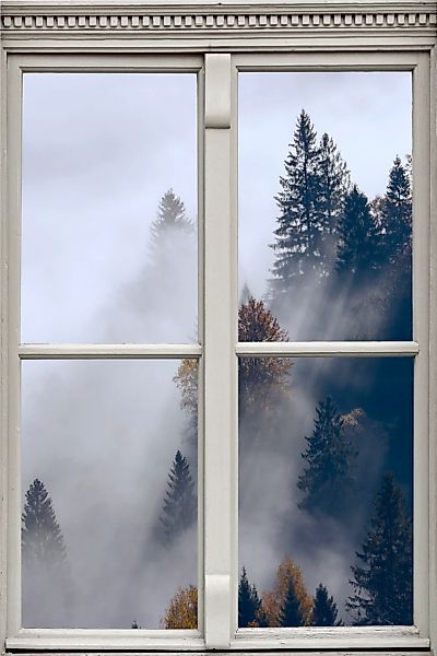 queence Wandsticker "Nebel", Wandsticker, Wandbild, selbstklebend, 3D, Fens günstig online kaufen