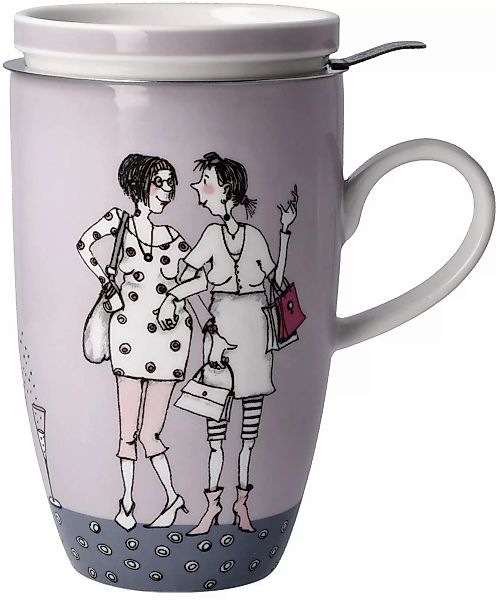 Goebel Tasse "Barbara Freundlieb", Teetasse mit Deckel/Sieb, Barbara Freund günstig online kaufen