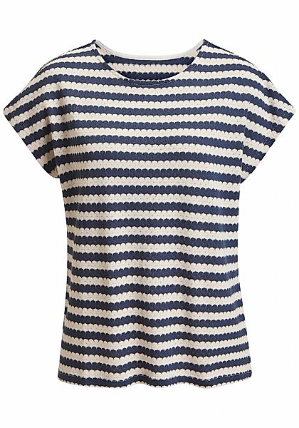 H.I.S T-Shirt "mit Wellenstreifen" 1 aus besonderer Strukturqualität günstig online kaufen