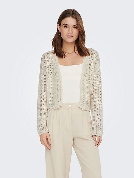 ONLY Strickjacke ONLNOLA – Gewellter Saum und V-Ausschnitt für femininen Lo günstig online kaufen